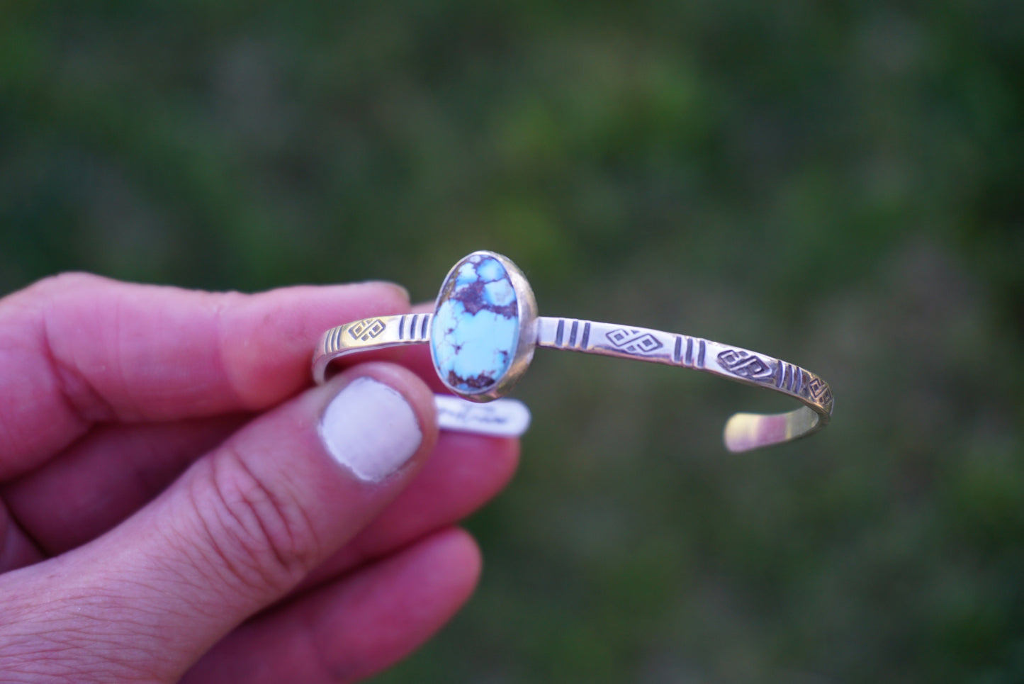 Stamped Cuff Bracelet (Golden Hill)