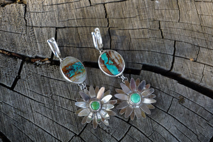 Daisy Lever-Back Earrings (Royston Ribbon)