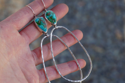 Hammered Organic Hoops (Sonoran Gold)