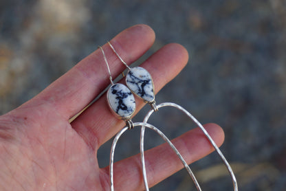 Hammered Organic Hoops (White Buffalo)