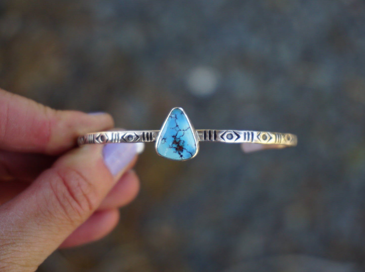 Stamped Cuff Bracelet (Golden Hill)