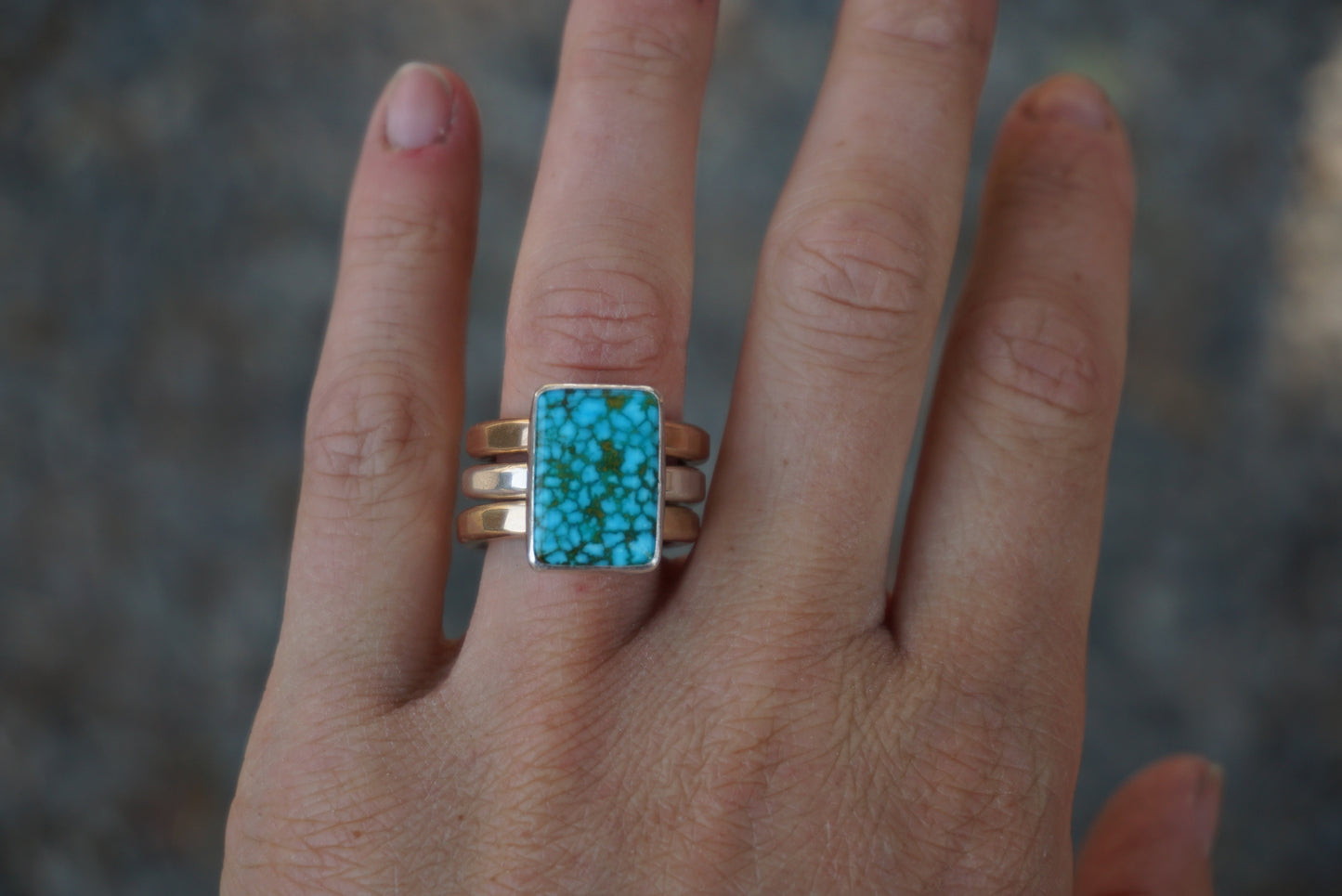 Gold & Silver Stacker Ring (Size 7)