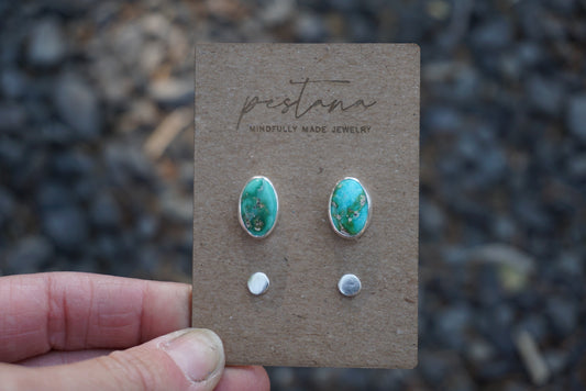 Turquoise Stud Set (Sonroan Gold)