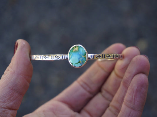 Stamped Cuff Bracelet (Sonoran Gold)