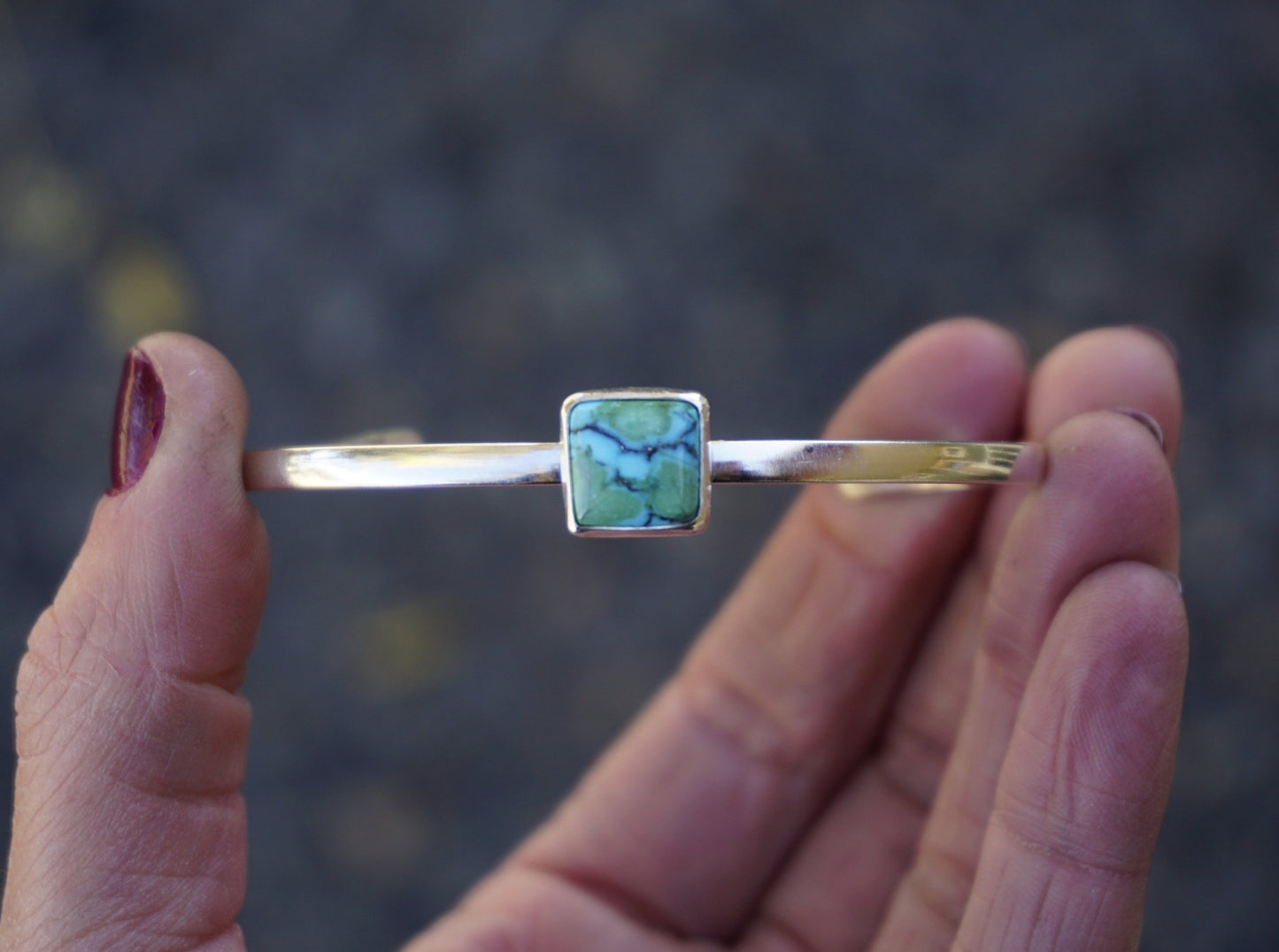 Stamped Cuff Bracelet (Sonoran Gold)