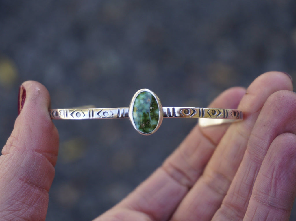 Stamped Cuff Bracelet (Sonoran Gold)