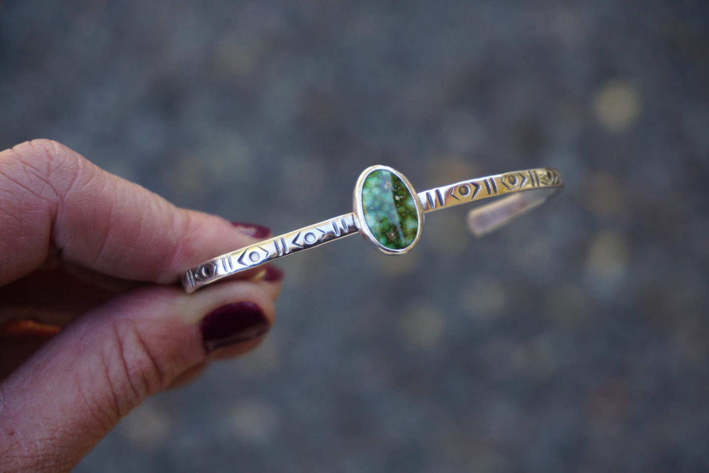 Stamped Cuff Bracelet (Sonoran Gold)