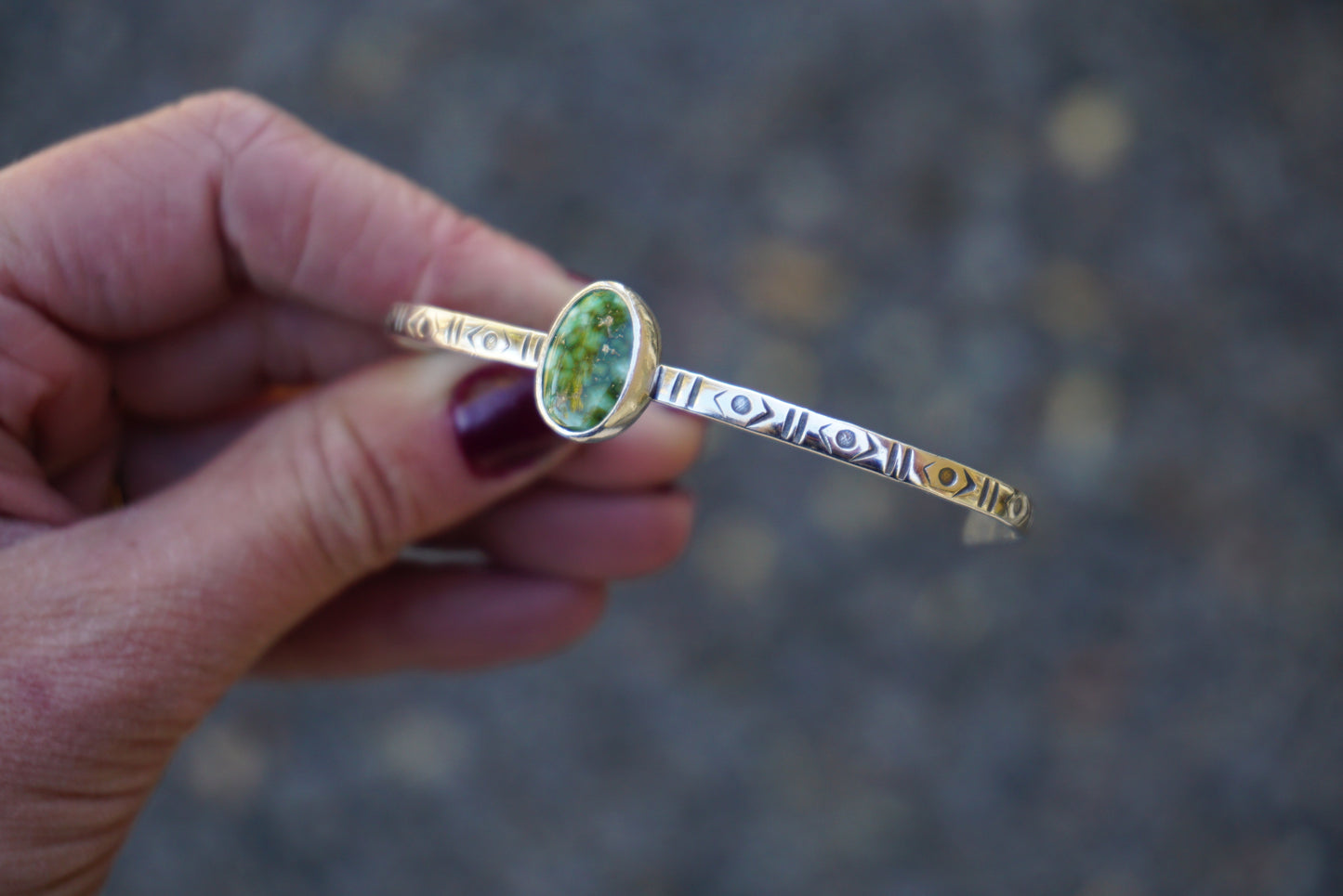 Stamped Cuff Bracelet (Sonoran Gold)