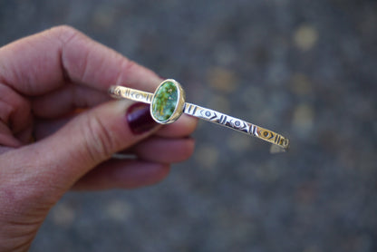 Stamped Cuff Bracelet (Sonoran Gold)
