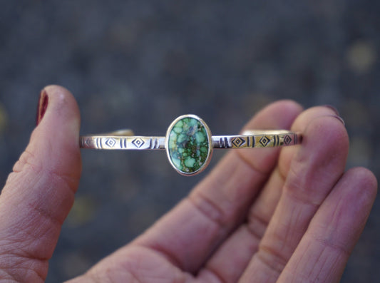 Stamped Cuff Bracelet (Sonoran Gold)