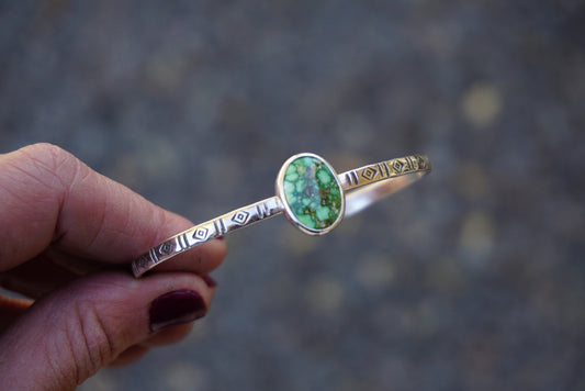 Stamped Cuff Bracelet (Sonoran Gold)
