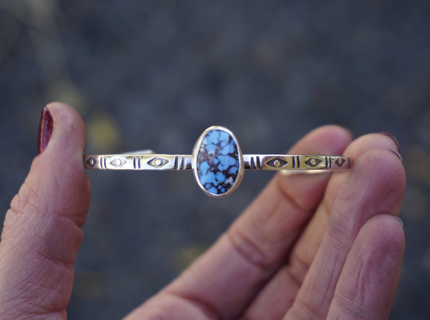 Stamped Cuff Bracelet (Golden Hill)