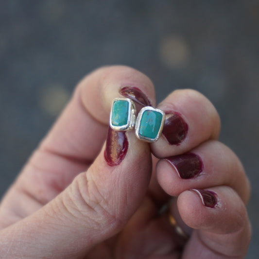 Stud Earrings (Fox Turquoise)