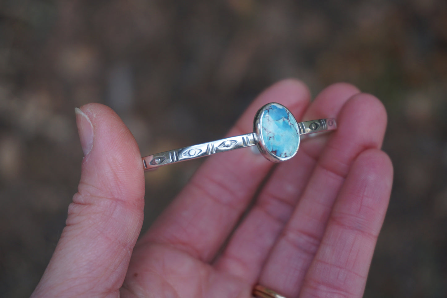 Stamped Cuff Bracelet (Golden Hill)