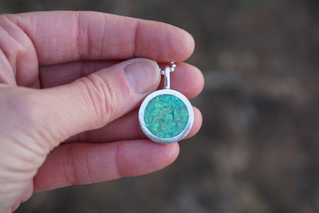Inlay Pendant (Kiwi Opal)