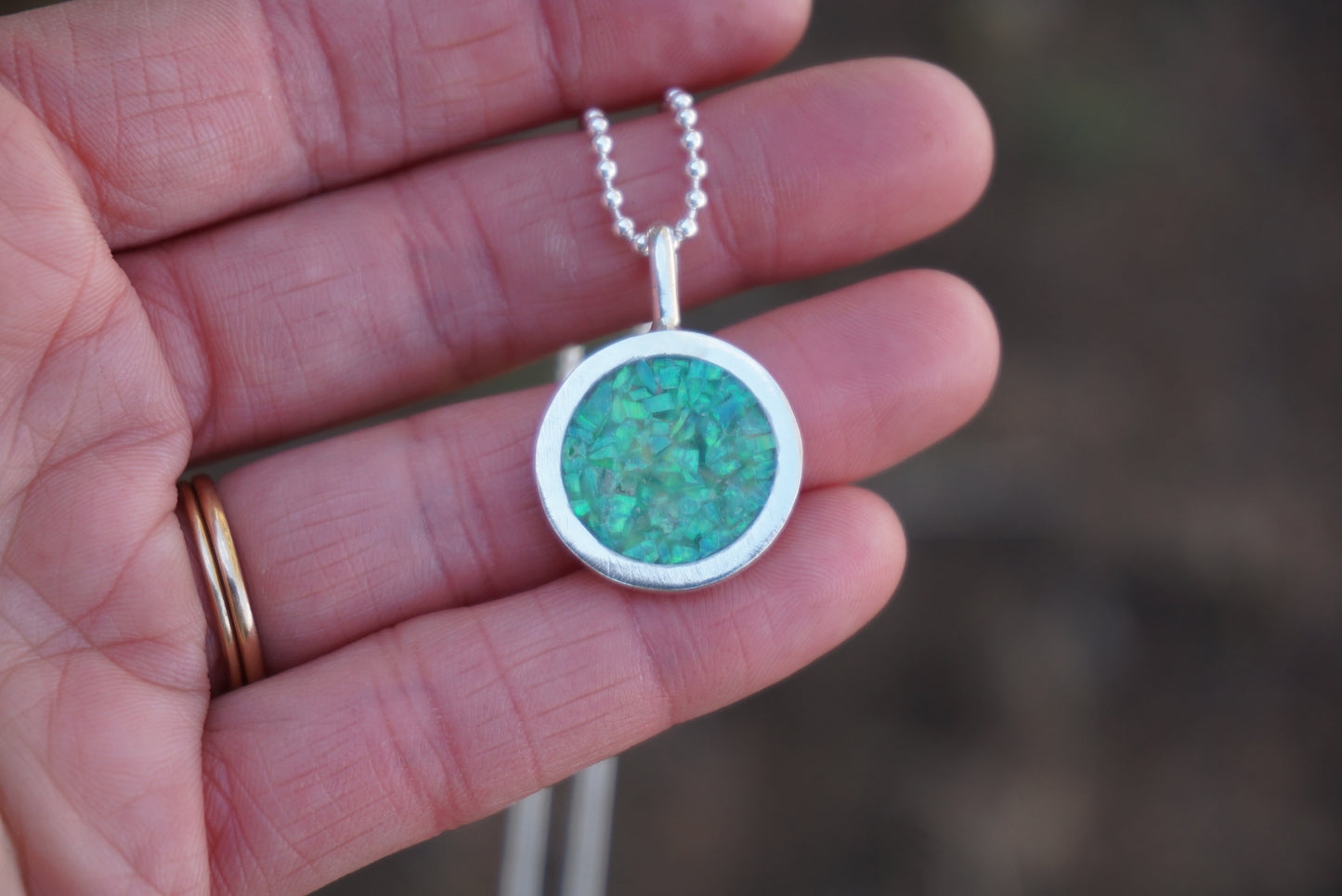 Inlay Pendant (Kiwi Opal)