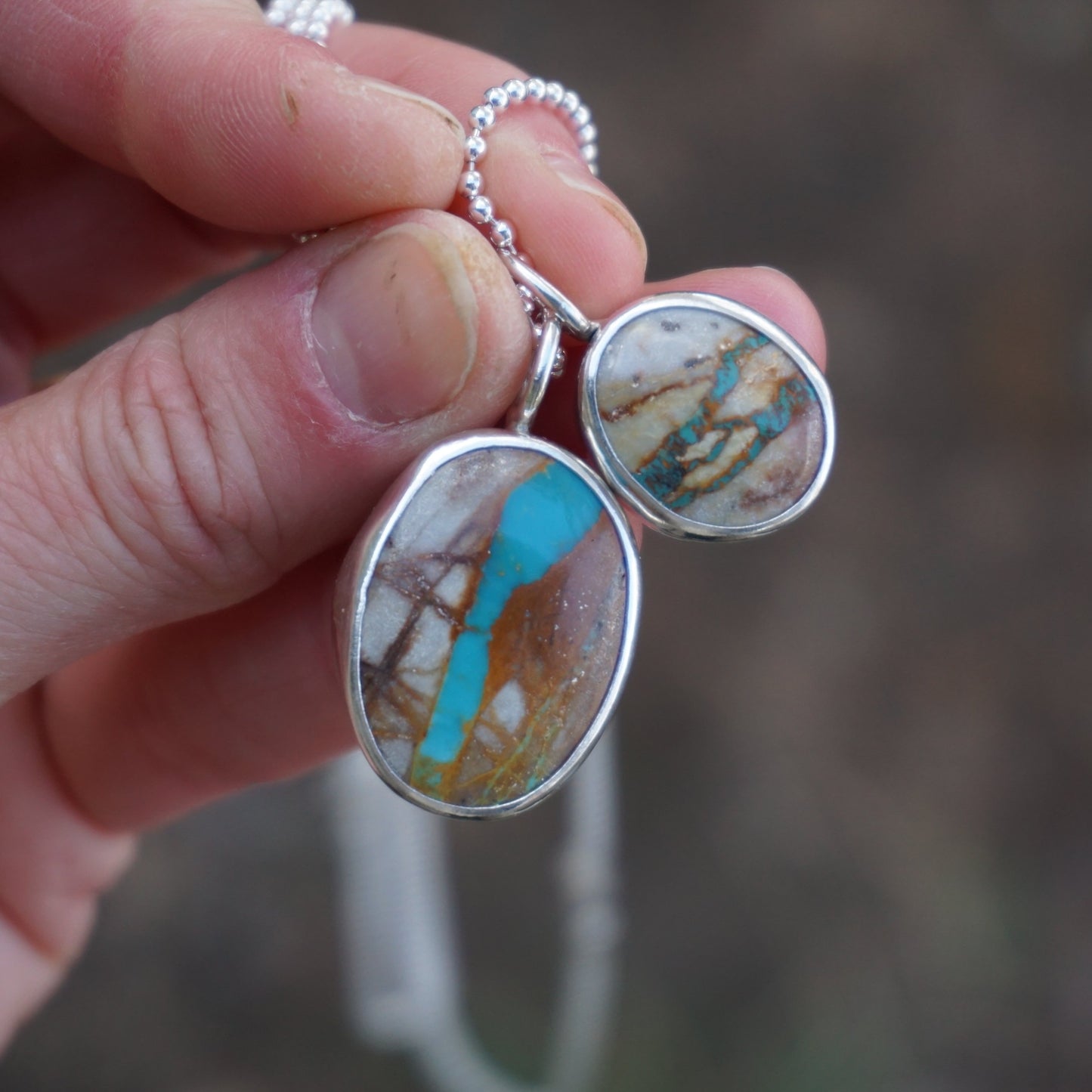 Turquoise Wrap Necklace (Royston Ribbon)