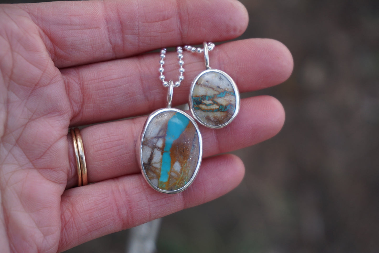 Turquoise Wrap Necklace (Royston Ribbon)