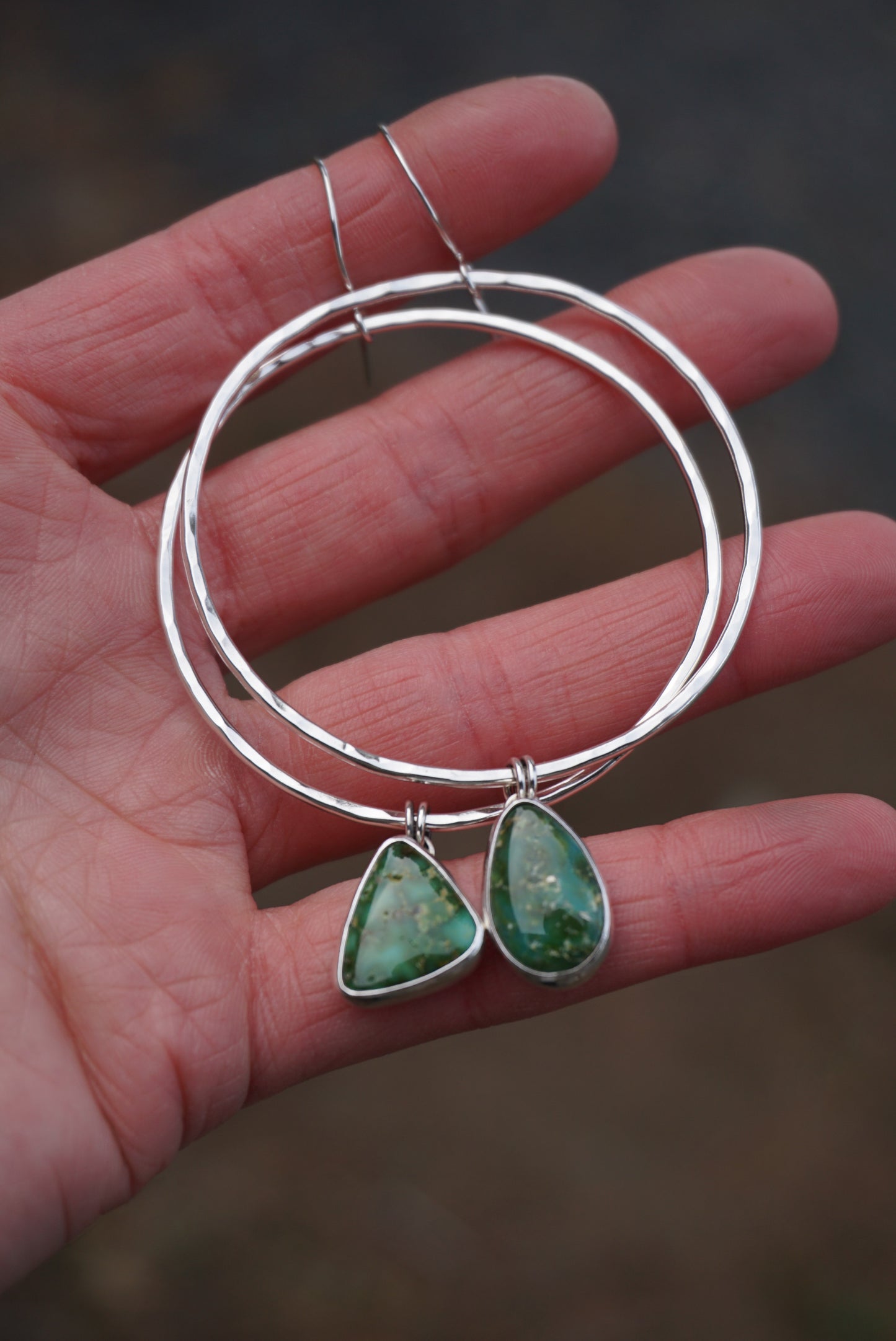 Hammered Organic Hoops (Sonoran Gold)
