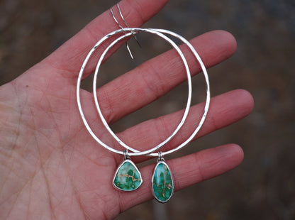 Hammered Organic Hoops (Sonoran Gold)