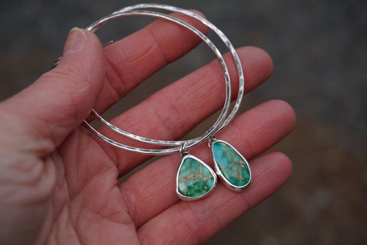 Hammered Organic Hoops (Sonoran Gold)