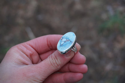 Sterling Silver & Golden Hill Turquoise Ring (Size 5.75)