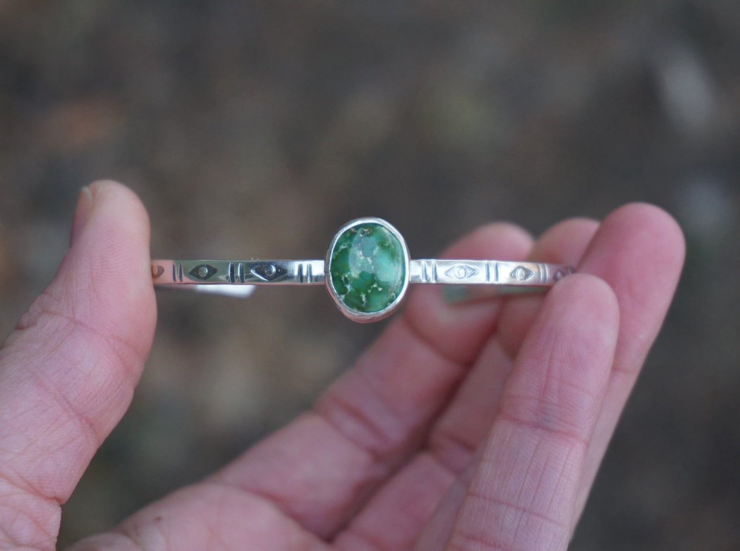 Stamped Cuff Bracelet (Sonoran Gold)