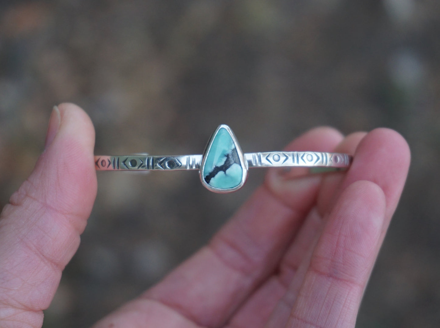 Stamped Cuff Bracelet (Carico Lake)