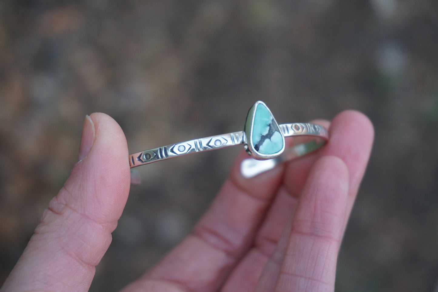 Stamped Cuff Bracelet (Carico Lake)