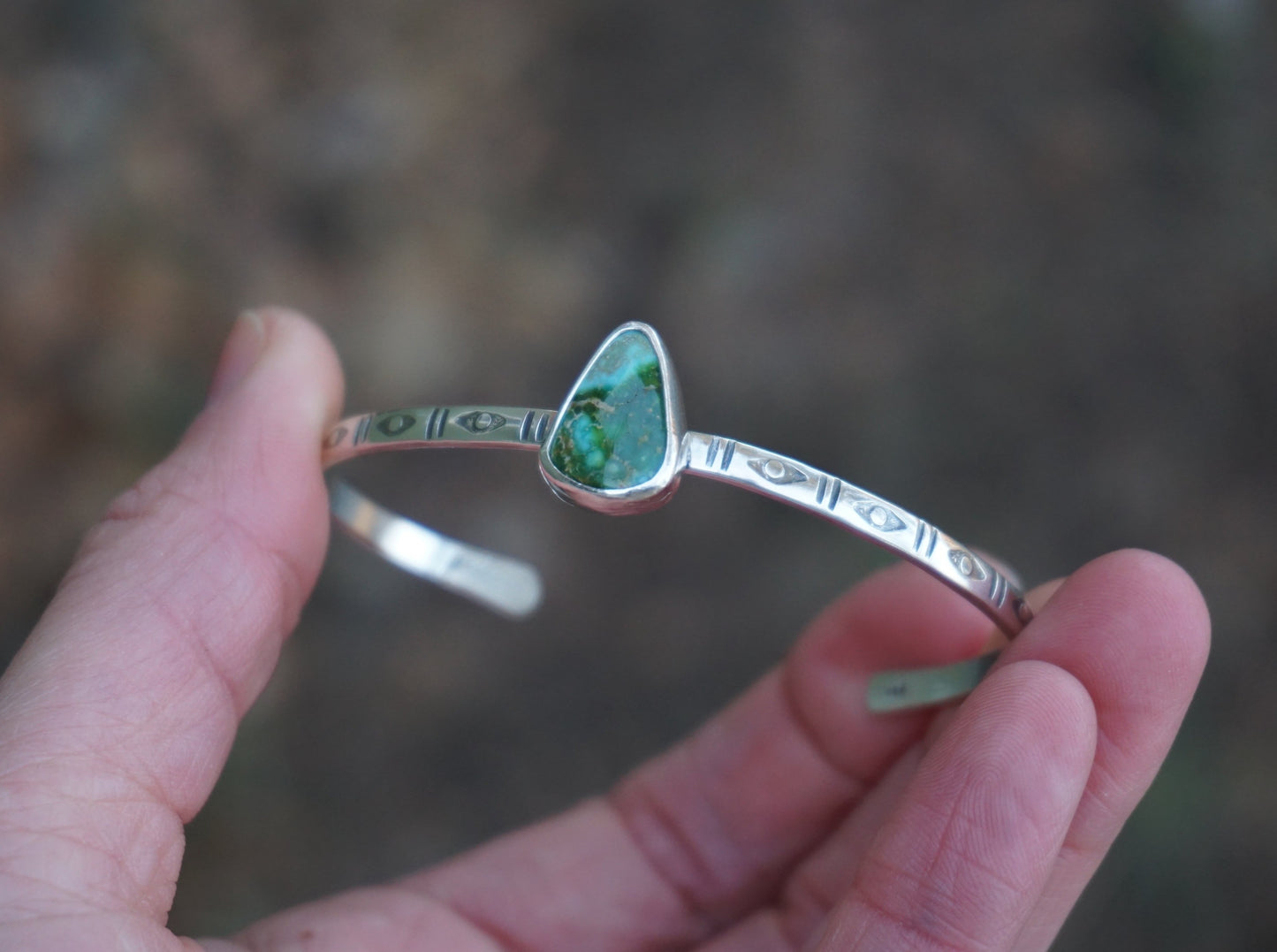 Stamped Cuff Bracelet (Sonoran Gold)