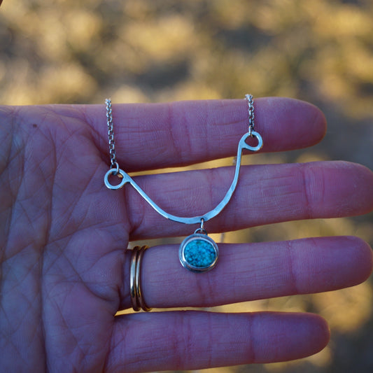 Hammered Drop Necklace (Kingman)
