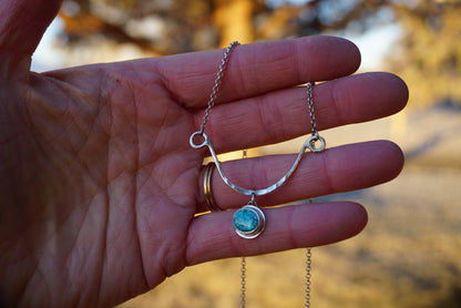 Hammered Drop Necklace (Kingman)