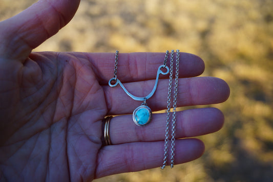 Hammered Drop Necklace (Kingman)