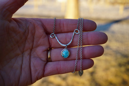 Hammered Drop Necklace (Kingman)