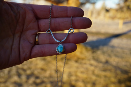 Hammered Drop Necklace (Kingman)