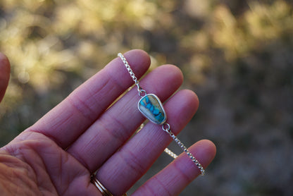 Box Chain Adjustable Bracelet (Royston Ribbon)