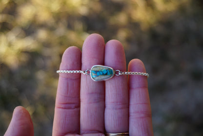 Box Chain Adjustable Bracelet (Royston Ribbon)