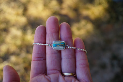 Box Chain Adjustable Bracelet (Royston Ribbon)