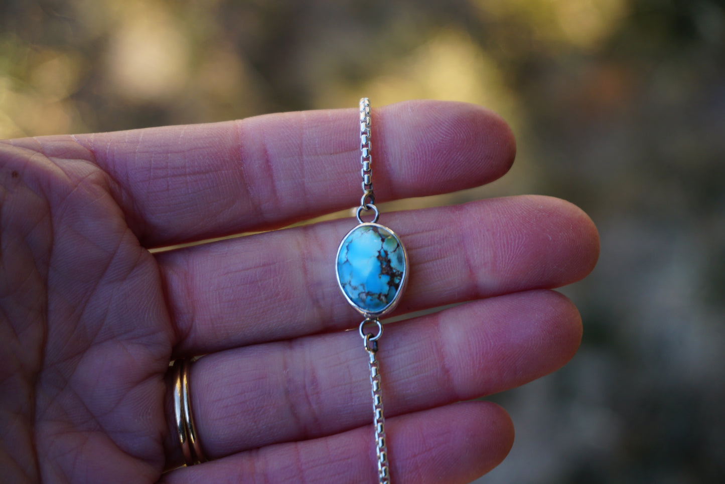 Box Chain Adjustable Bracelet (Golden Hill)