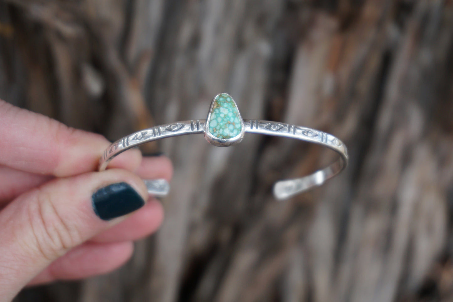 Stamped Cuff Bracelet (Kingman)