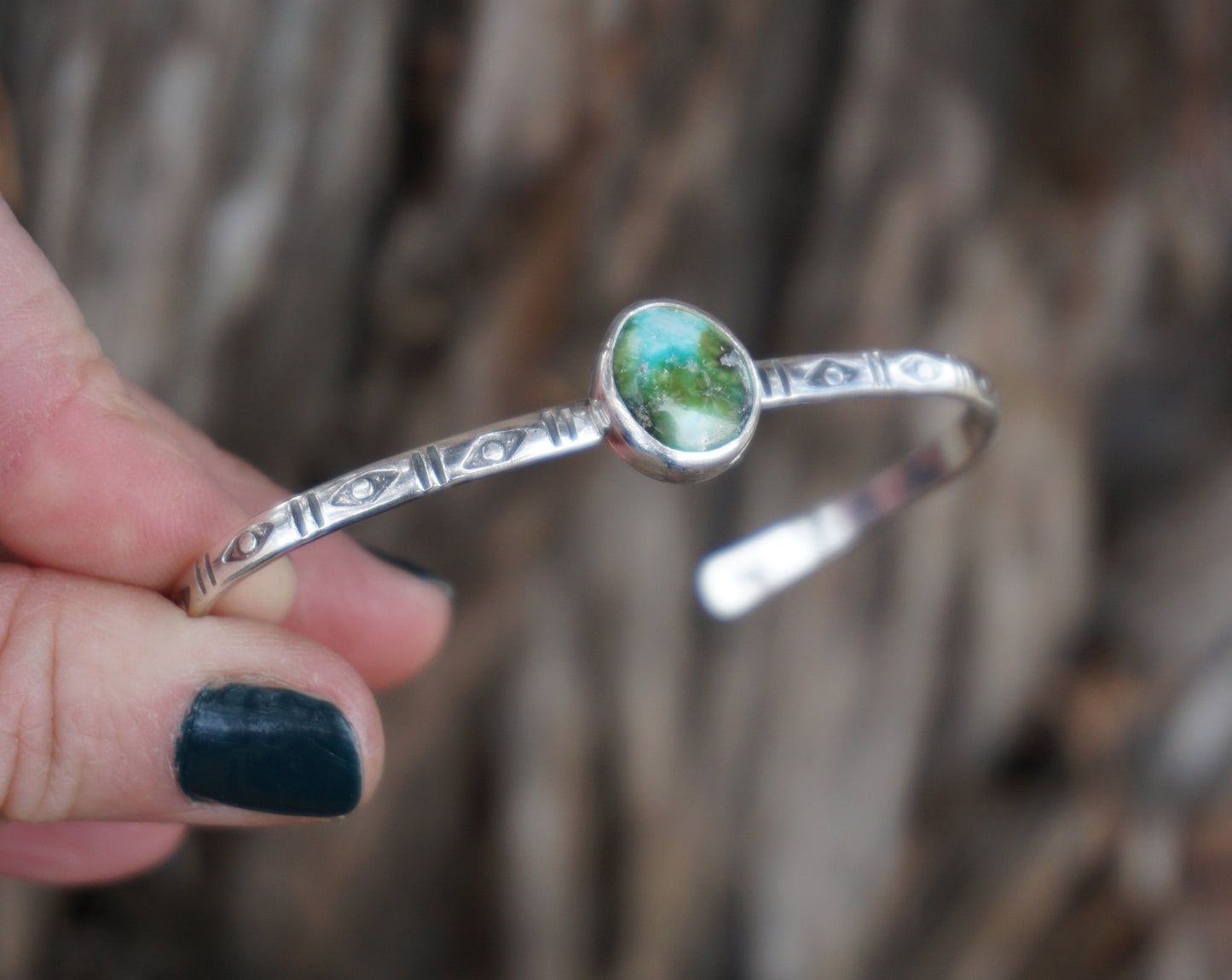 Stamped Cuff Bracelet (Sonoran Gold)