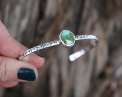 Stamped Cuff Bracelet (Sonoran Gold)