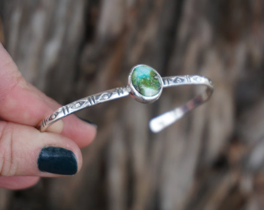 Stamped Cuff Bracelet (Sonoran Gold)
