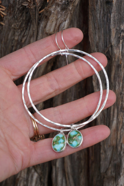 Hammered Organic Hoops (Sonoran Gold)