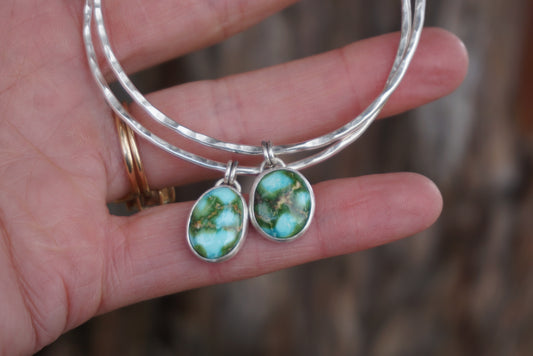 Hammered Organic Hoops (Sonoran Gold)
