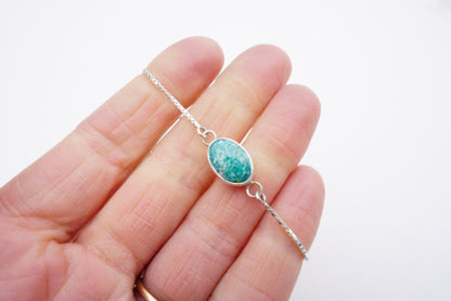 Box Chain Adjustable Bracelet (White Water)