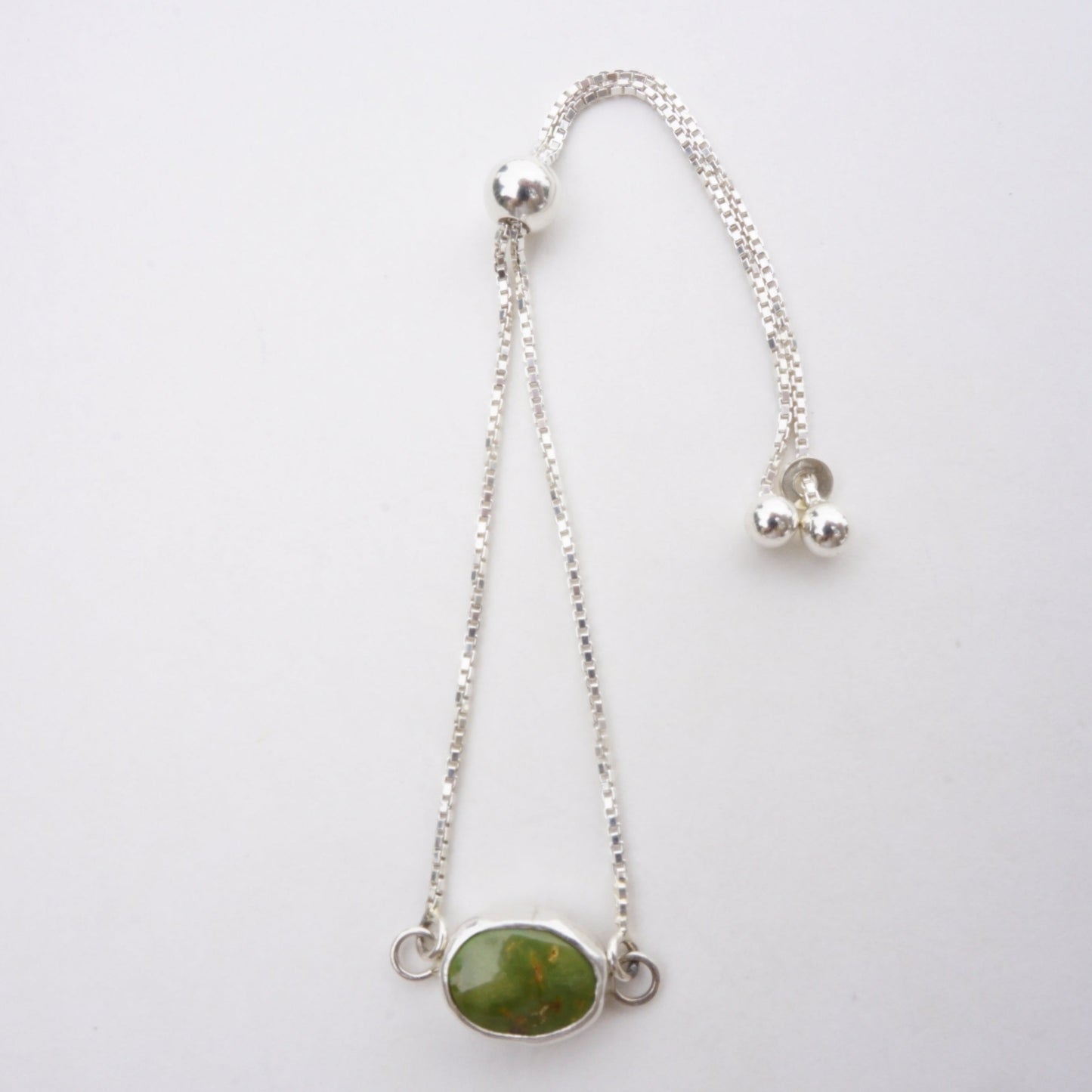 Box Chain Adjustable Bracelet (Emerald Valley)