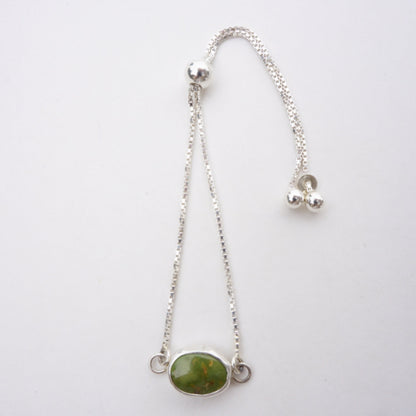 Box Chain Adjustable Bracelet (Emerald Valley)