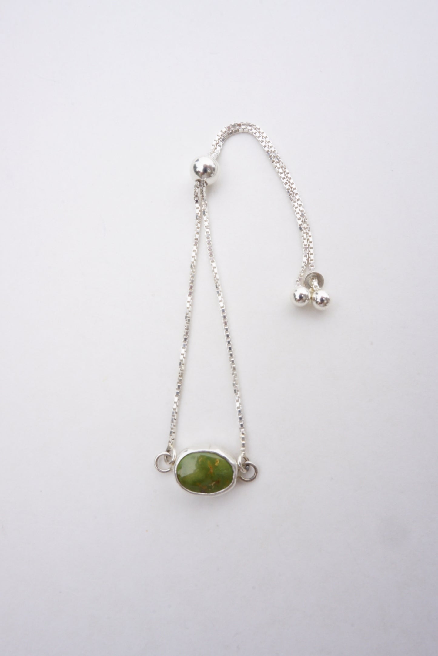 Box Chain Adjustable Bracelet (Emerald Valley)