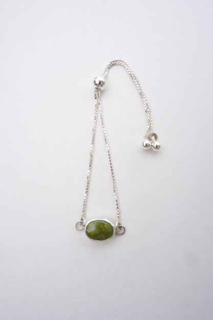 Box Chain Adjustable Bracelet (Emerald Valley)